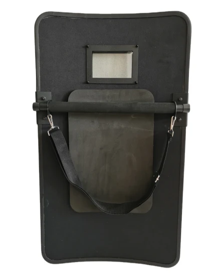 Escudo portátil à prova de balas com janela e placa de proteção balística com luz estroboscópica